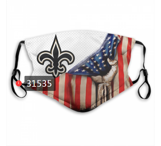 NFL 2020 New Orleans Saints #51 Dust mask with filter